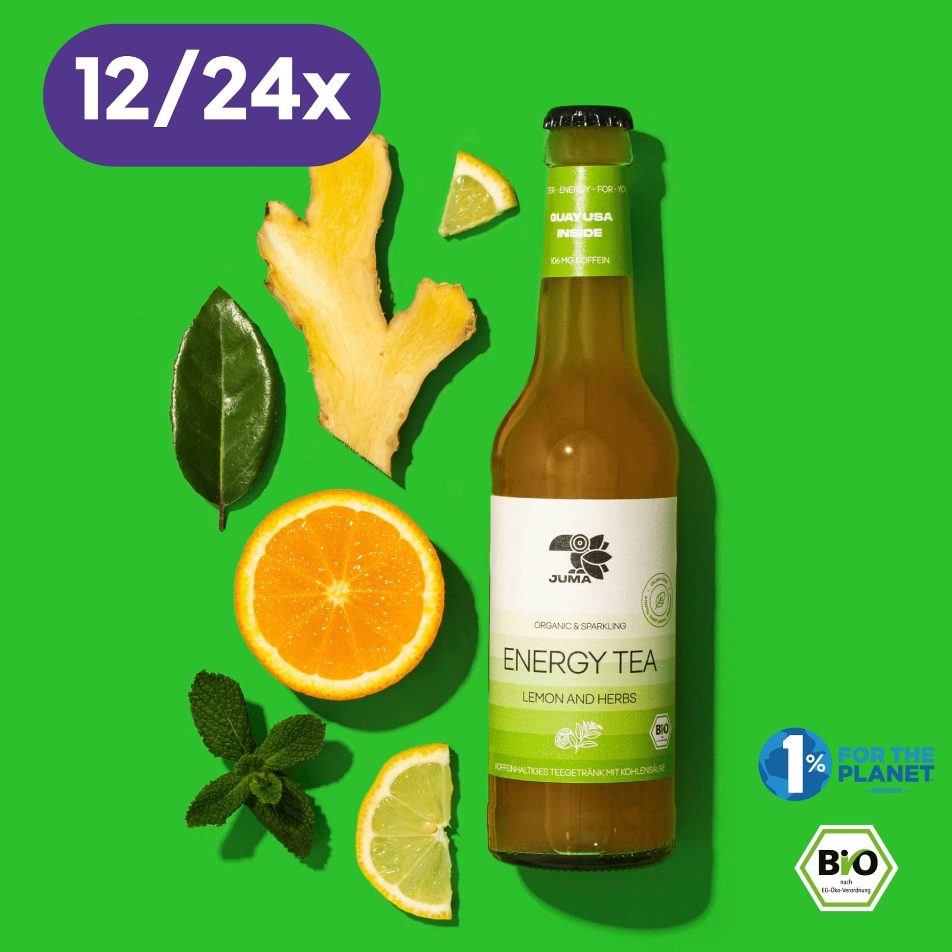 cold energy tea lemon herbs guayusa